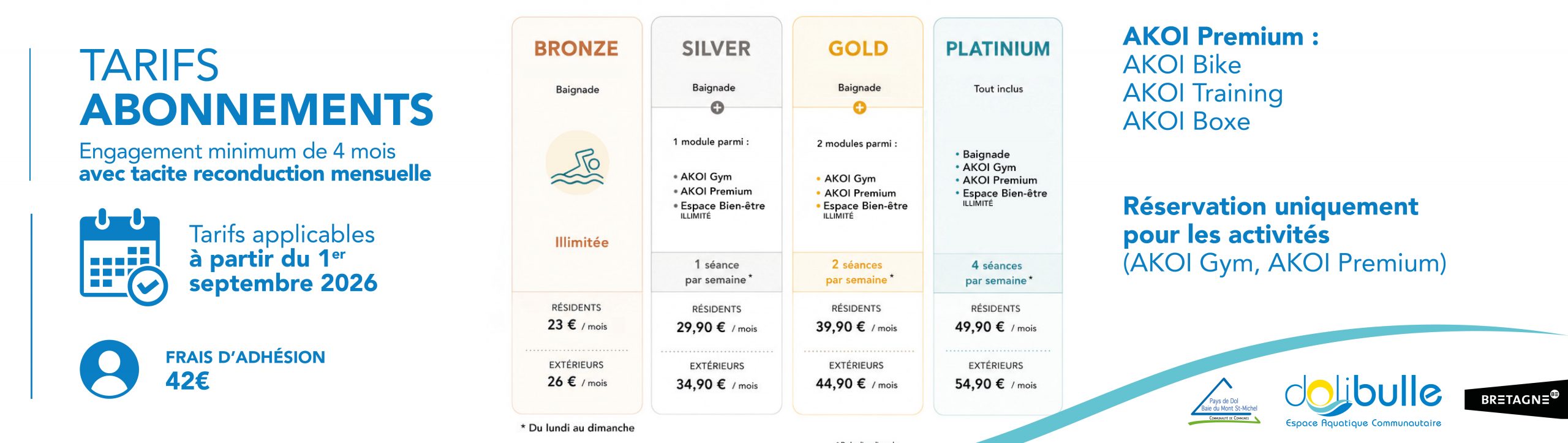 TARIFS ABONNEMENTS
